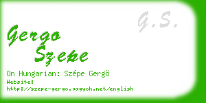 gergo szepe business card