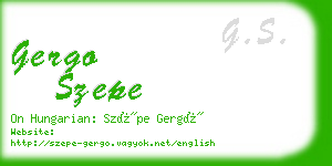 gergo szepe business card